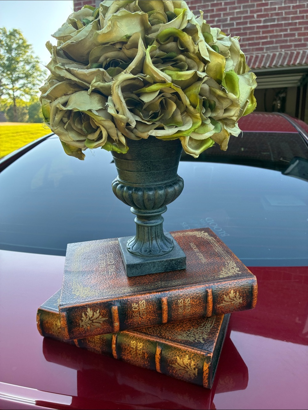 Floral and Book Accent